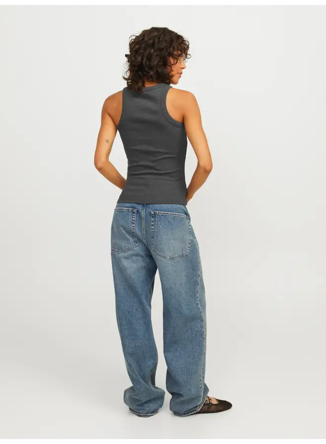 Forest Rib Top Dark Grey