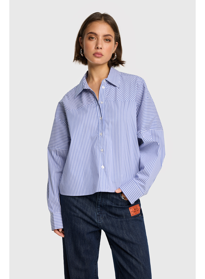 Striped Blouse Intense Blue