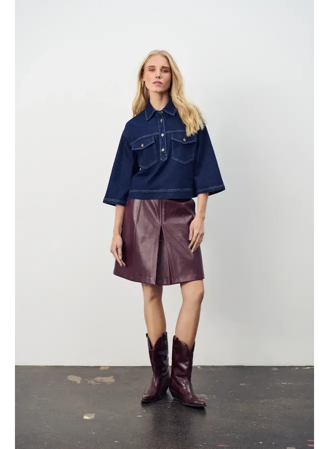 Loesa Denim Shirt Dark Blue