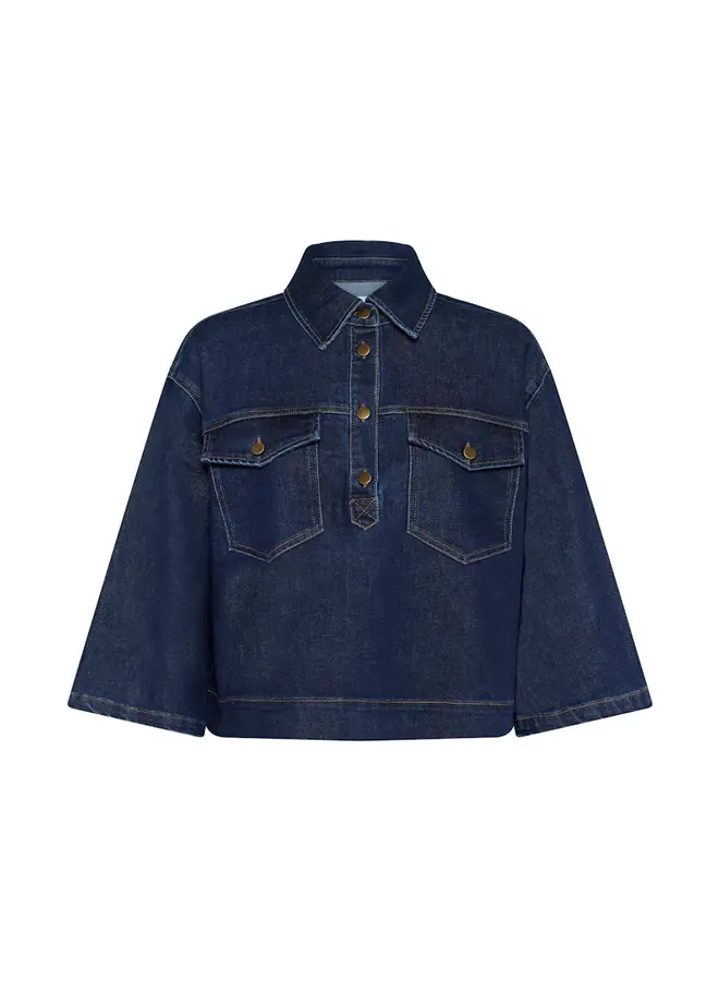 Loesa Denim Shirt Dark Blue