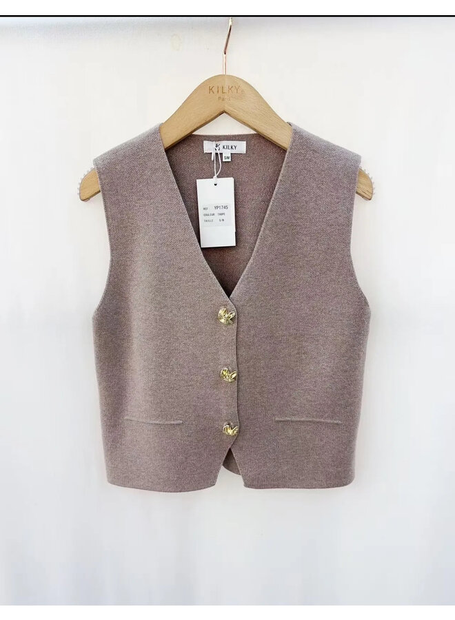 Mona Gilet Taupe