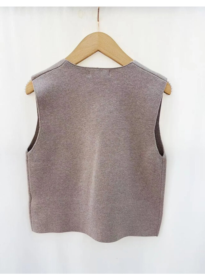 Mona Gilet Taupe