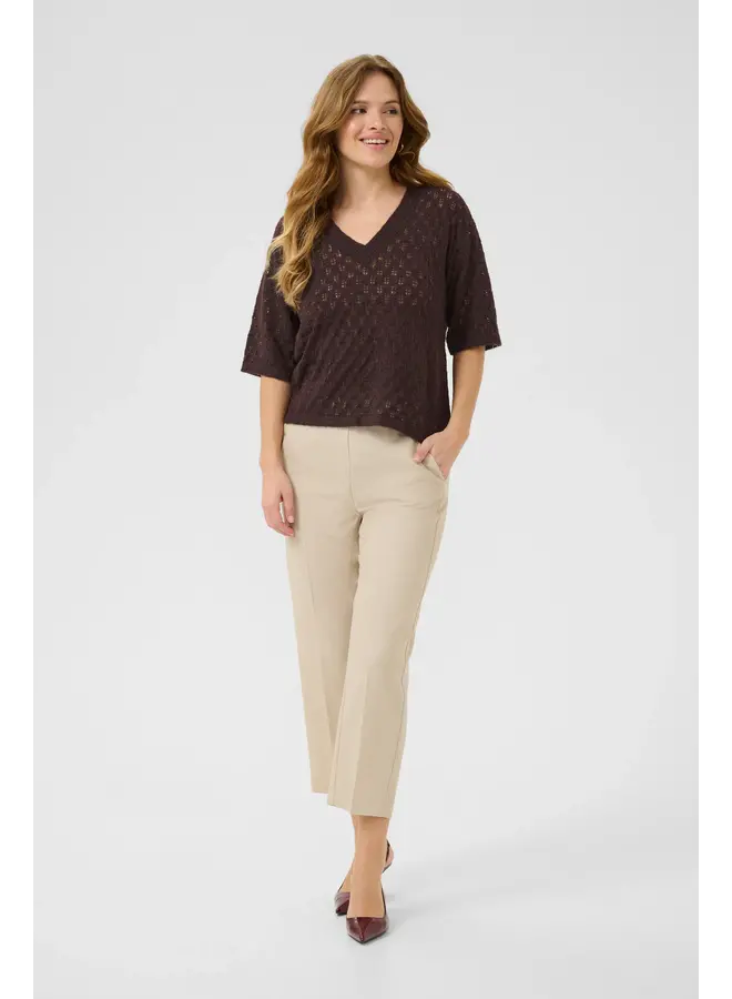 Lourine V-neck Pullover Fugde Melange