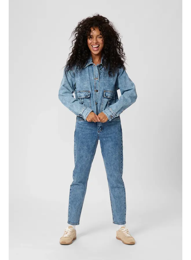 Eloise HW Slim Jeans Washed Medium