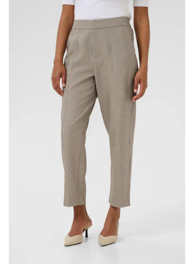 Tilla Cropped Pants Feather Gray Melange