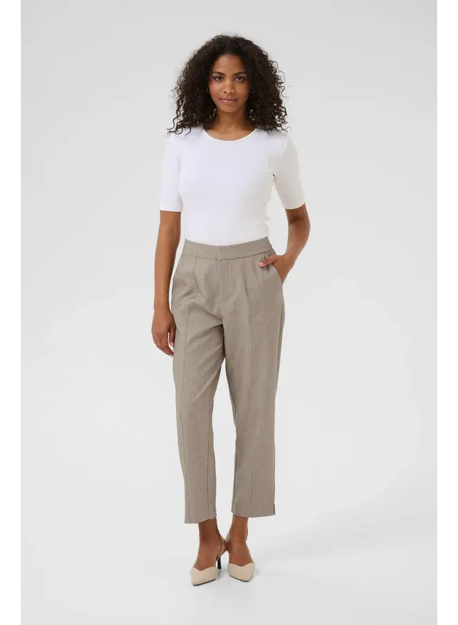 Tilla Cropped Pants Feather Gray Melange