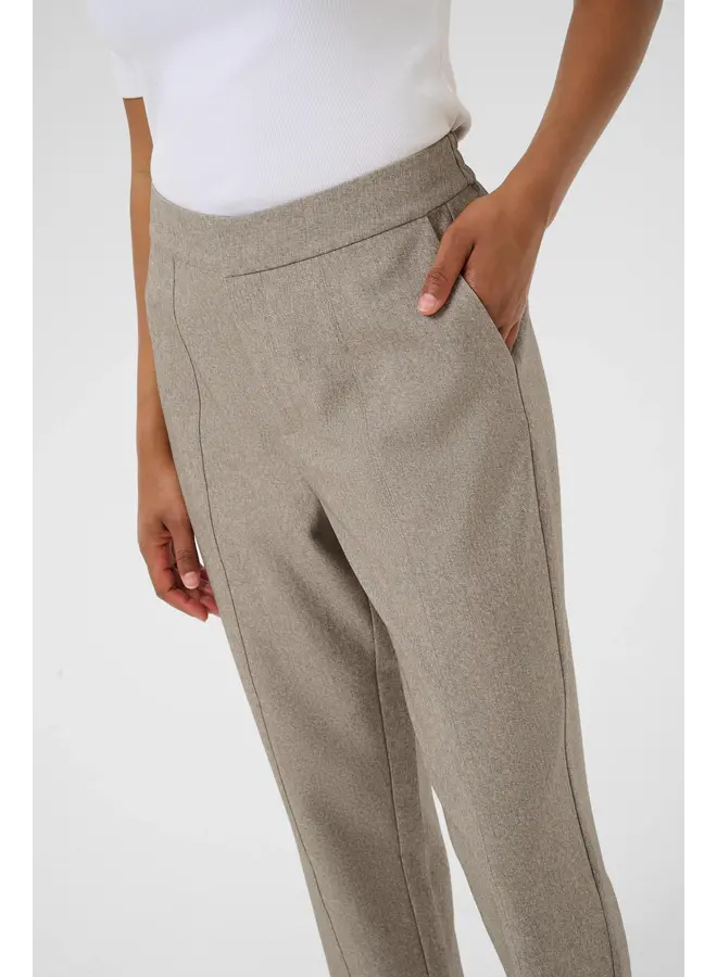 Tilla Cropped Pants Feather Gray Melange
