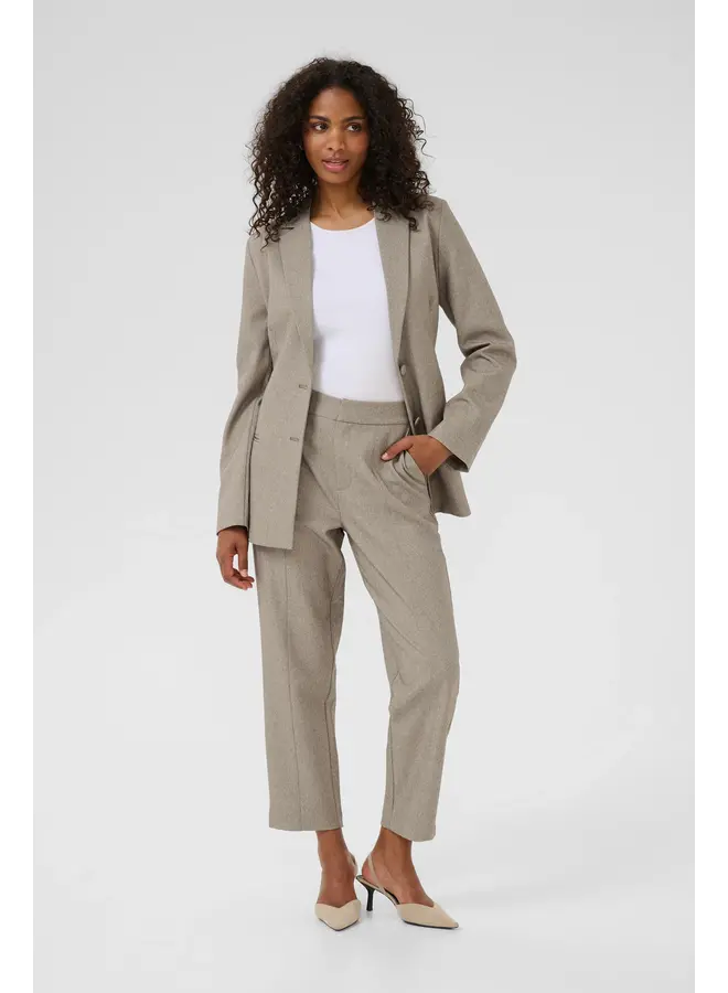 Tilla Cropped Pants Feather Gray Melange