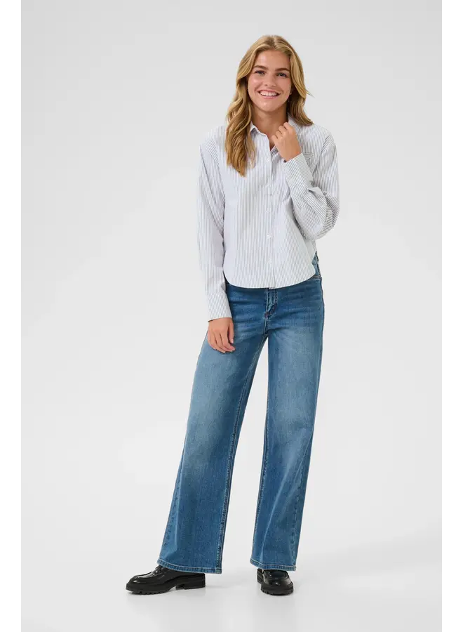 Osita Shirt White/Black Oxford