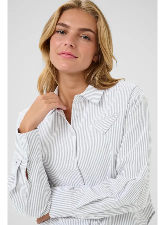 Osita Shirt White/Black Oxford