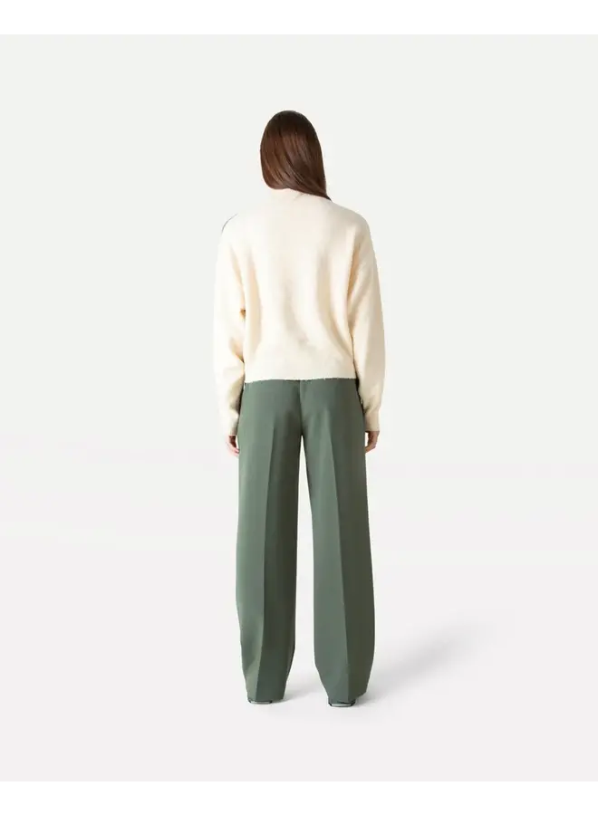 Moore Pleated Pants Dark Moss