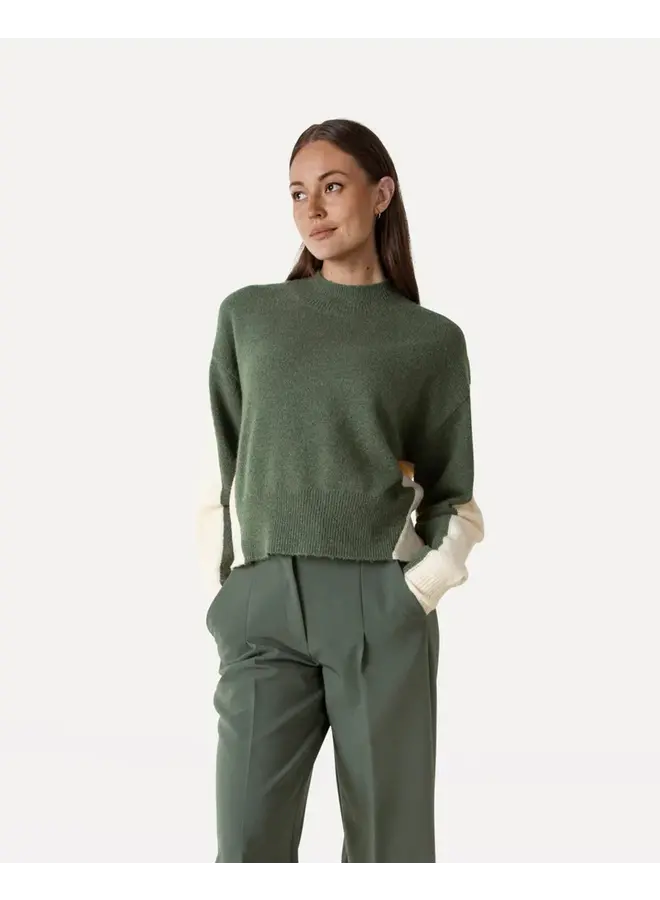 Emily Knitted Pull Dark Moss