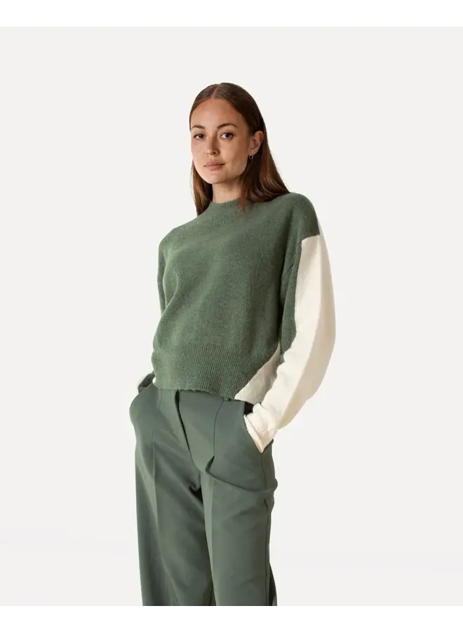 Emily Knitted Pull Dark Moss