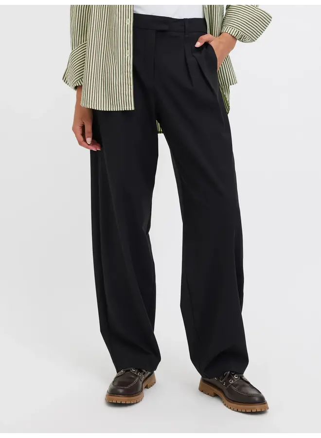 Billie Pleated Pants Black