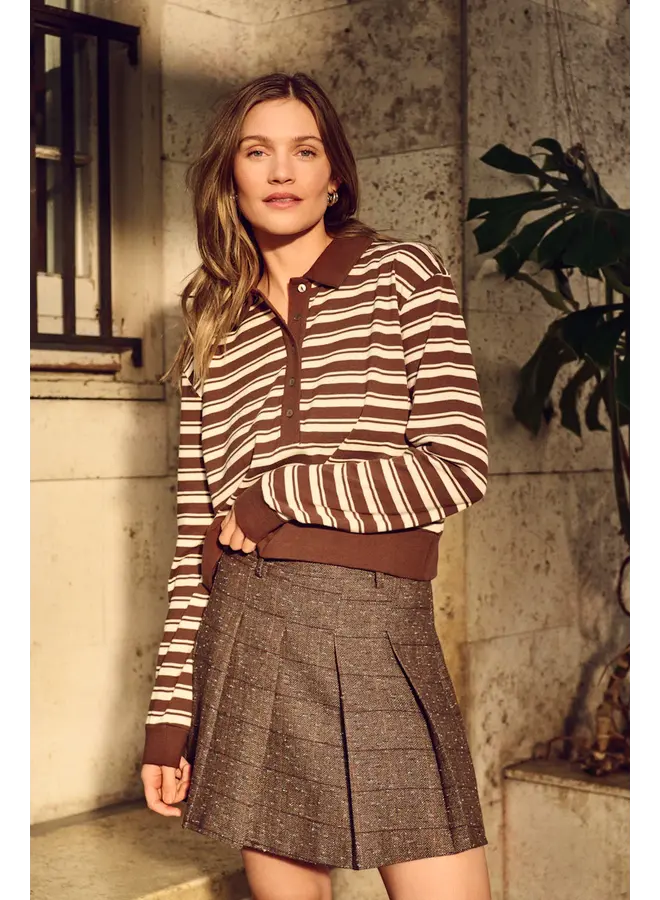 Marjorie T-shirt Fondue Fudge Stripe