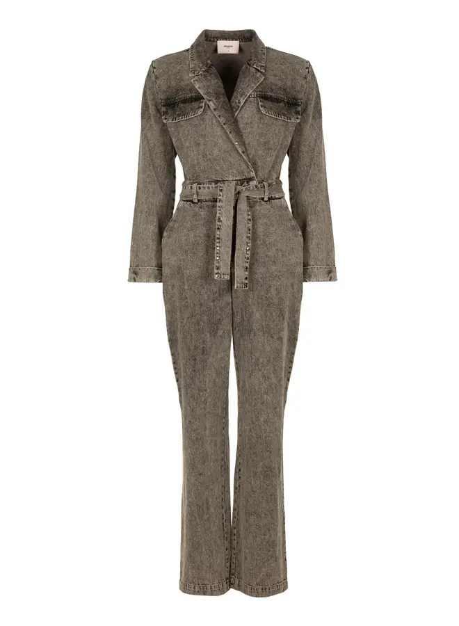 Yael Stud Jumpsuit Grey Wash