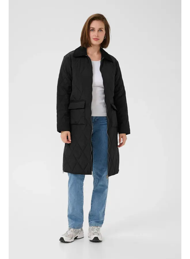 Anneli Long Jacket Black Deep
