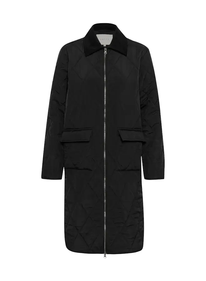 Anneli Long Jacket Black Deep