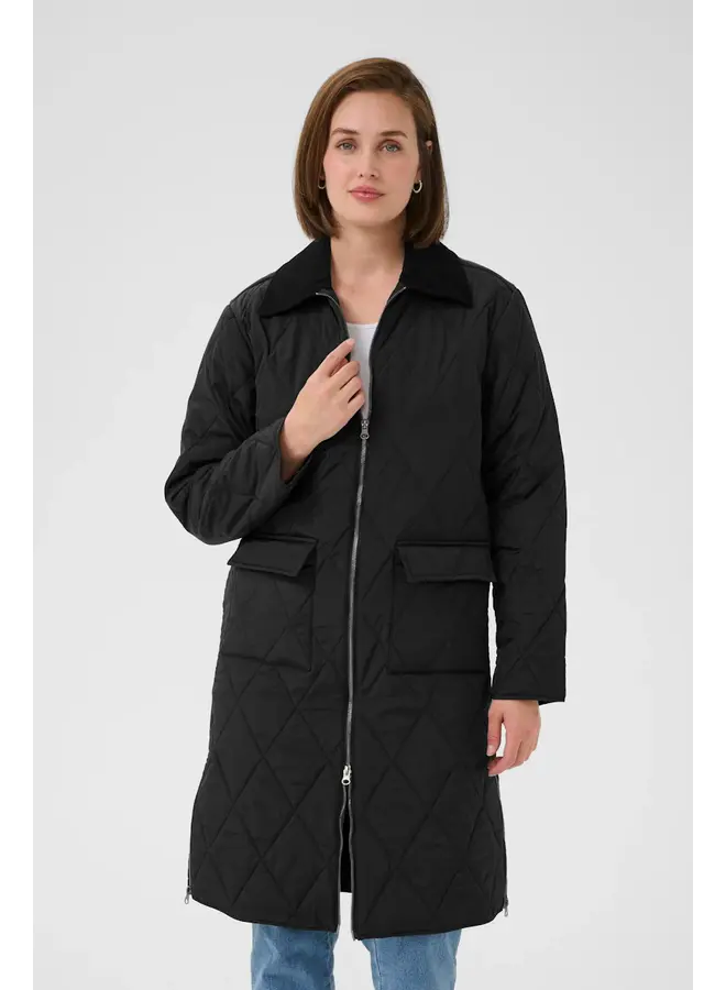 Anneli Long Jacket Black Deep