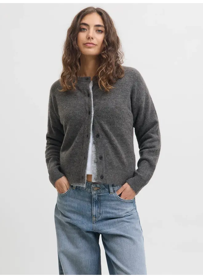 Matilda Wool Blend Cardigan Dark Grey