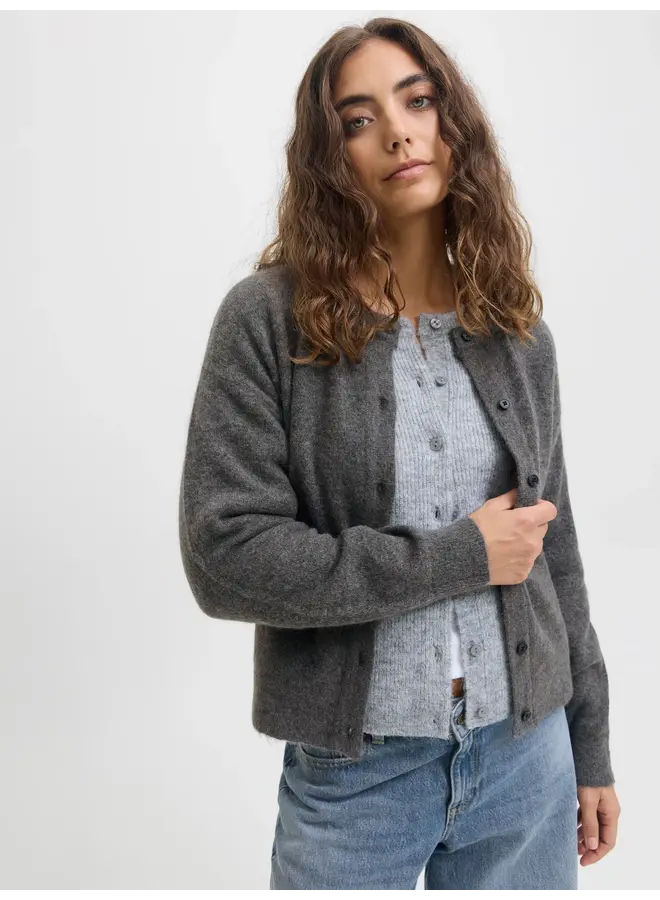 Matilda Wool Blend Cardigan Dark Grey