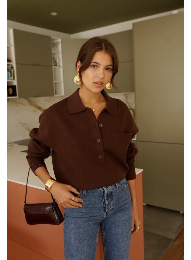 Polo Sweater Marron