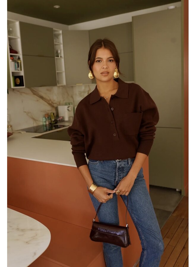 Polo Sweater Marron