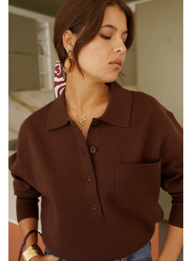 Polo Sweater Marron