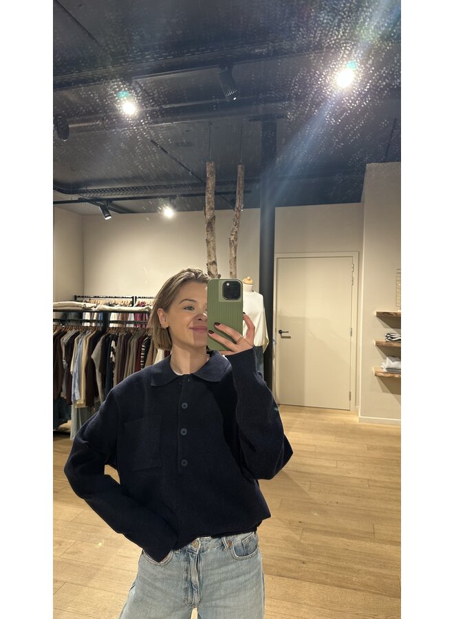 Polo Sweater Marine