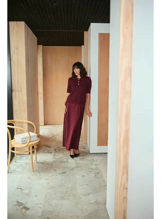 Emilie Polo Pullover Windsor Wine