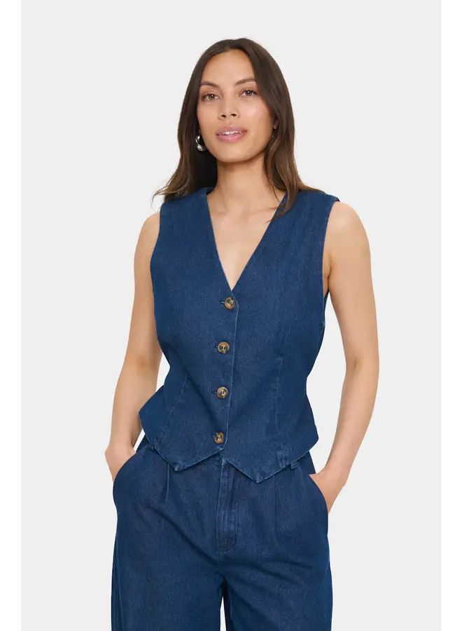 Jaclyn Vest Dark Blue Denim