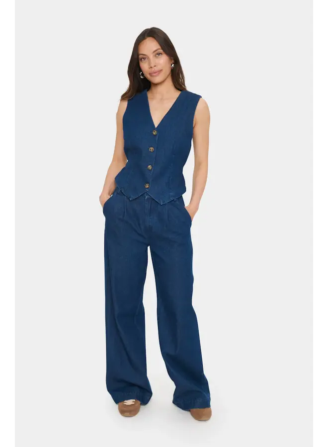 Jaclyn Vest Dark Blue Denim
