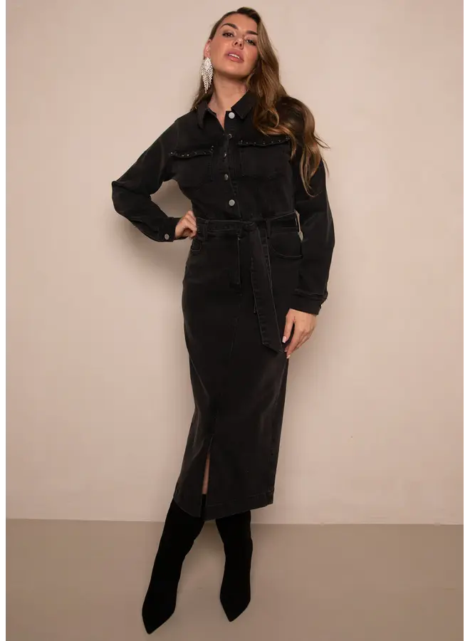 Danya Dress Black Wash