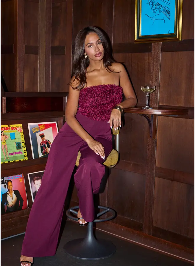 Julia Wine Red Jumpsuit