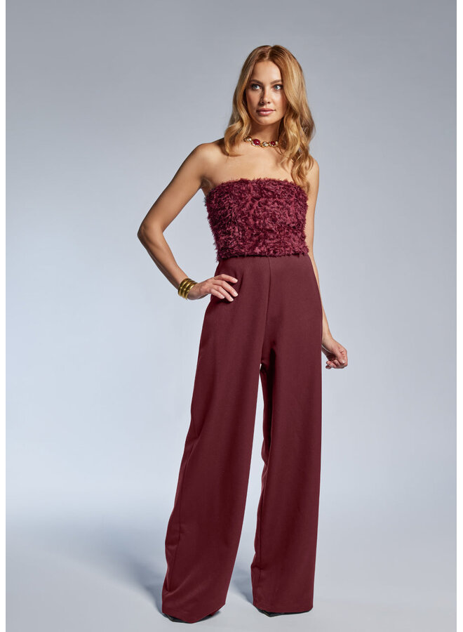 Julia Wine Red Jumpsuit