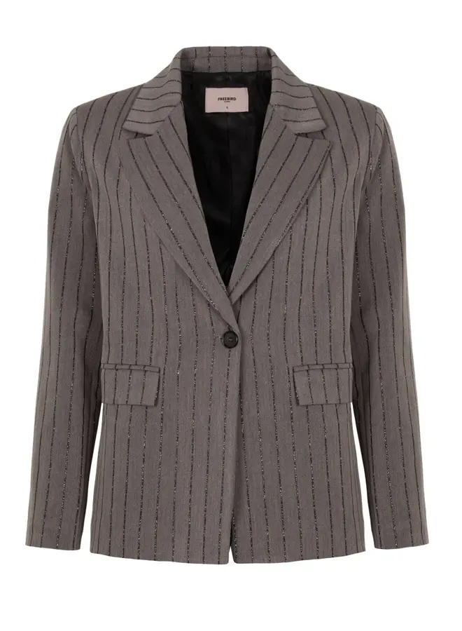 Louke Blazer Grey Pinstripe
