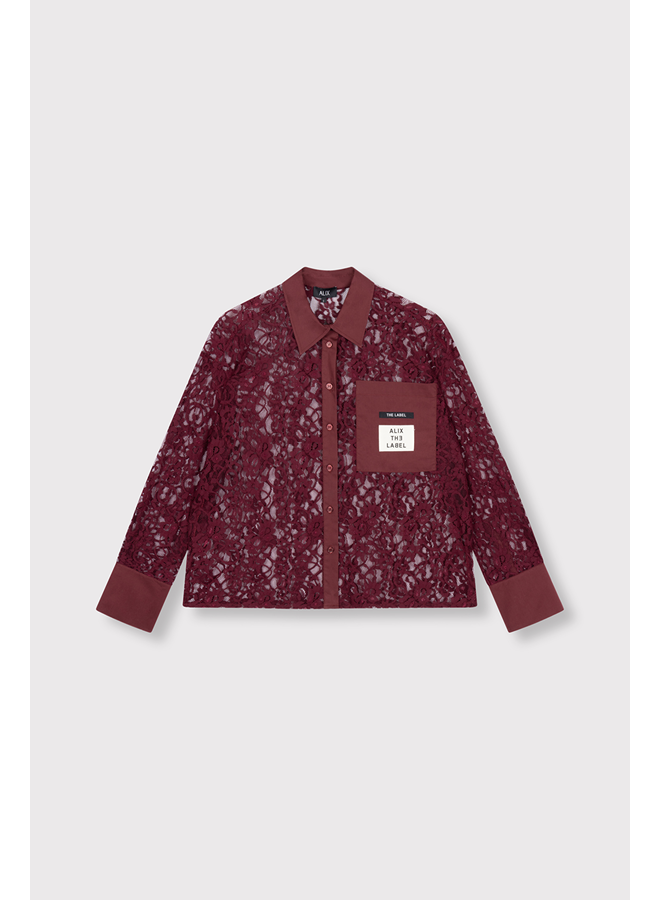 Lace Blouse Bordeaux