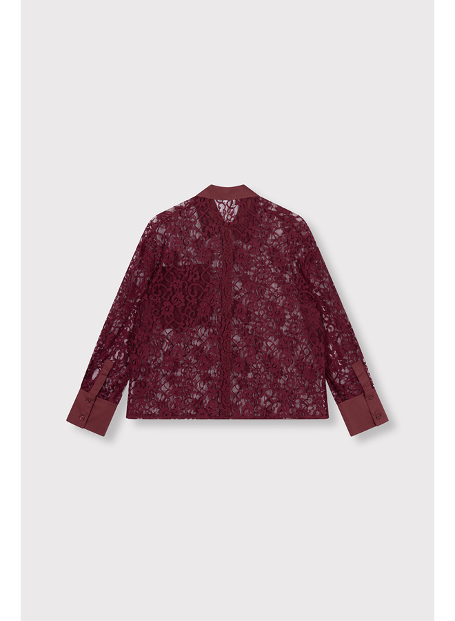Lace Blouse Bordeaux