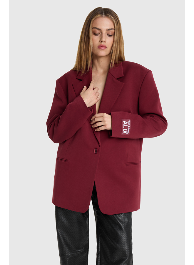 Oversized Blazer Bordeaux