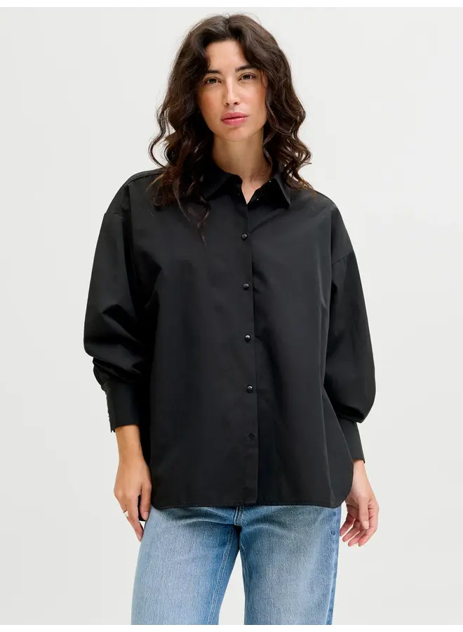 Zola Open Back Shirt Black