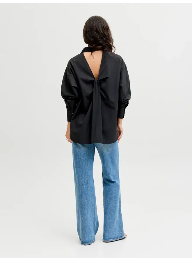 Zola Open Back Shirt Black