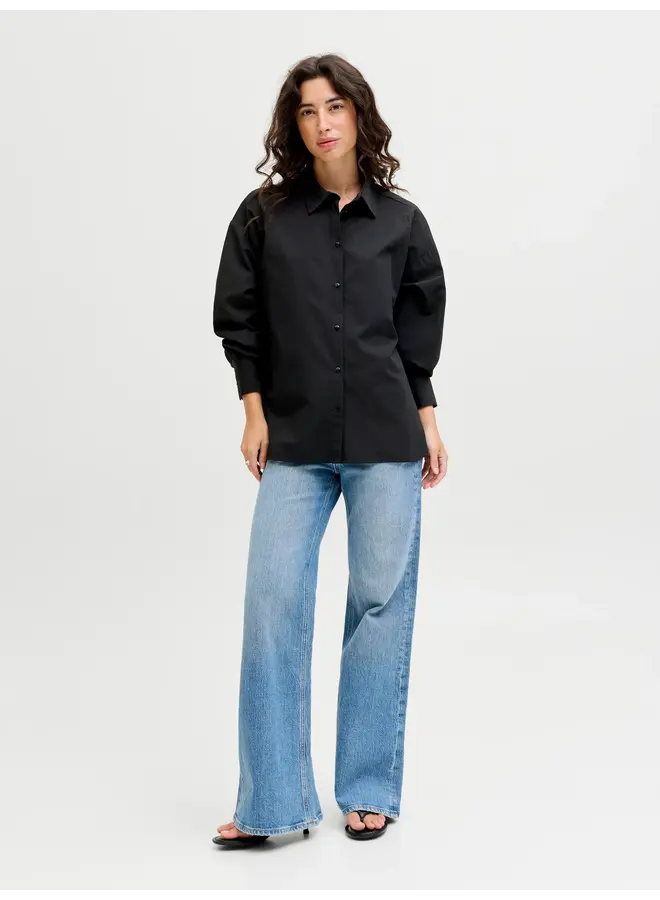 Zola Open Back Shirt Black
