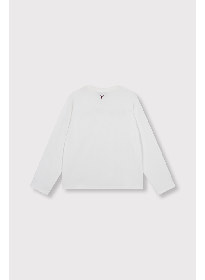The Label Longsleeve Top Soft White