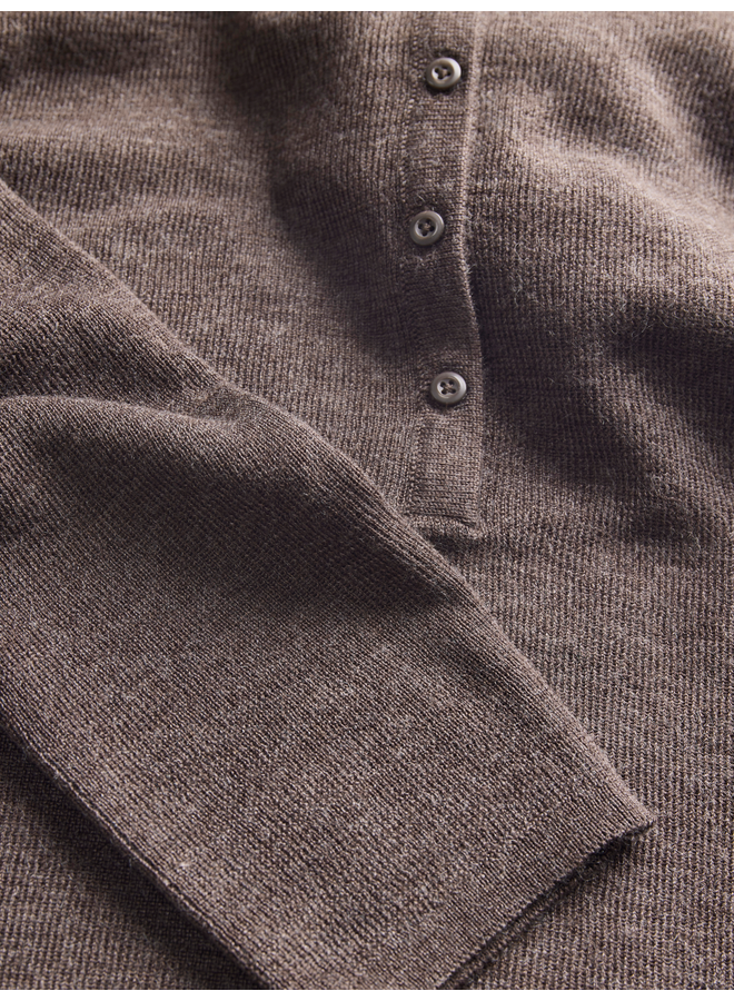Wren Wool Blend Polo Neck Knit Bracken