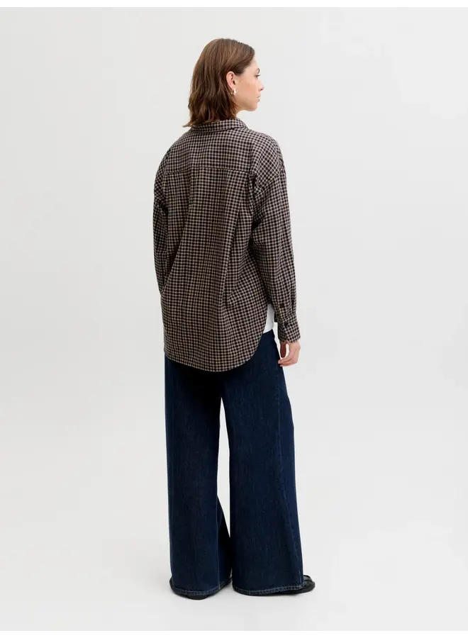 Jamie Check Flannel Slate Black