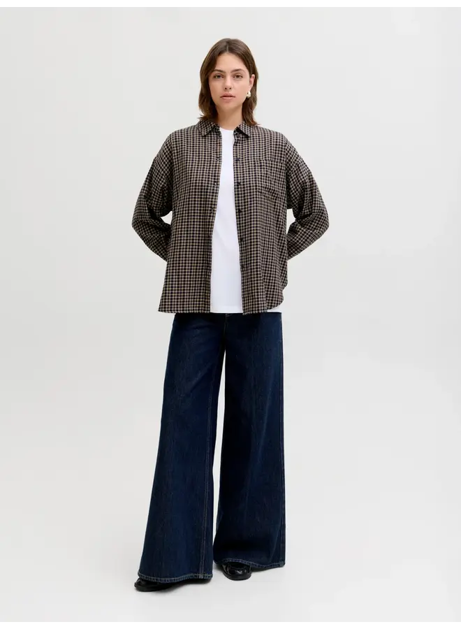 Jamie Check Flannel Slate Black