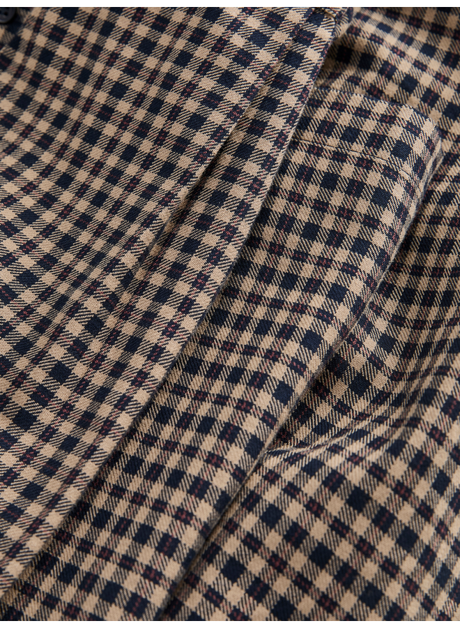 Jamie Check Flannel Slate Black