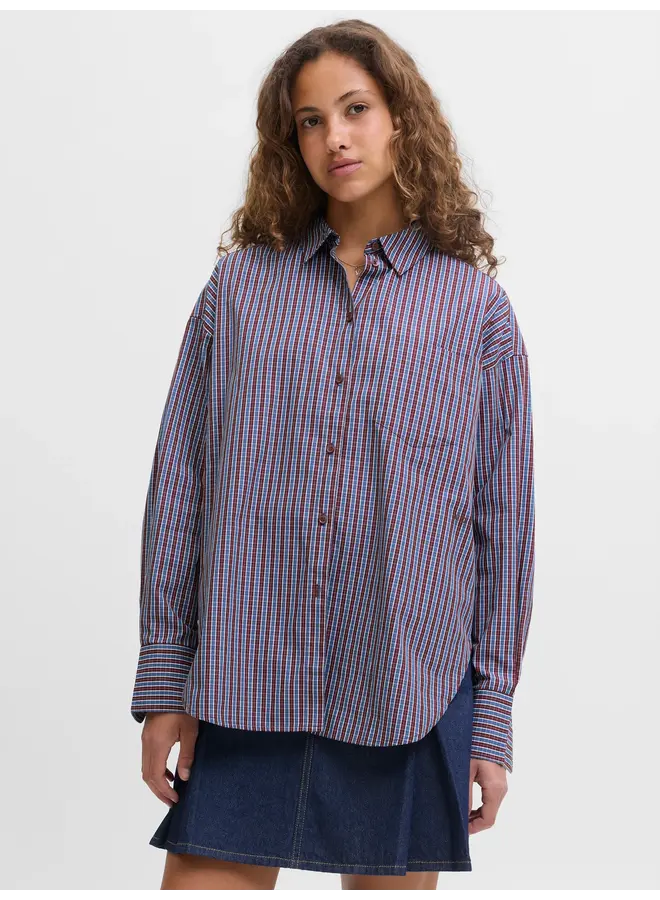 Jamie Relaxed Shirt Cabernet/Navy