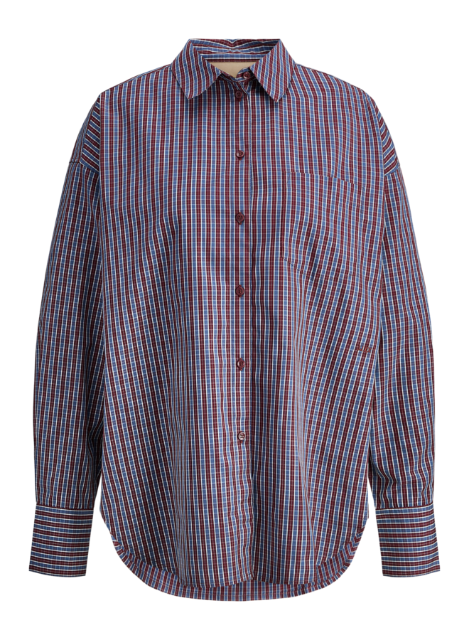 Jamie Relaxed Shirt Cabernet/Navy