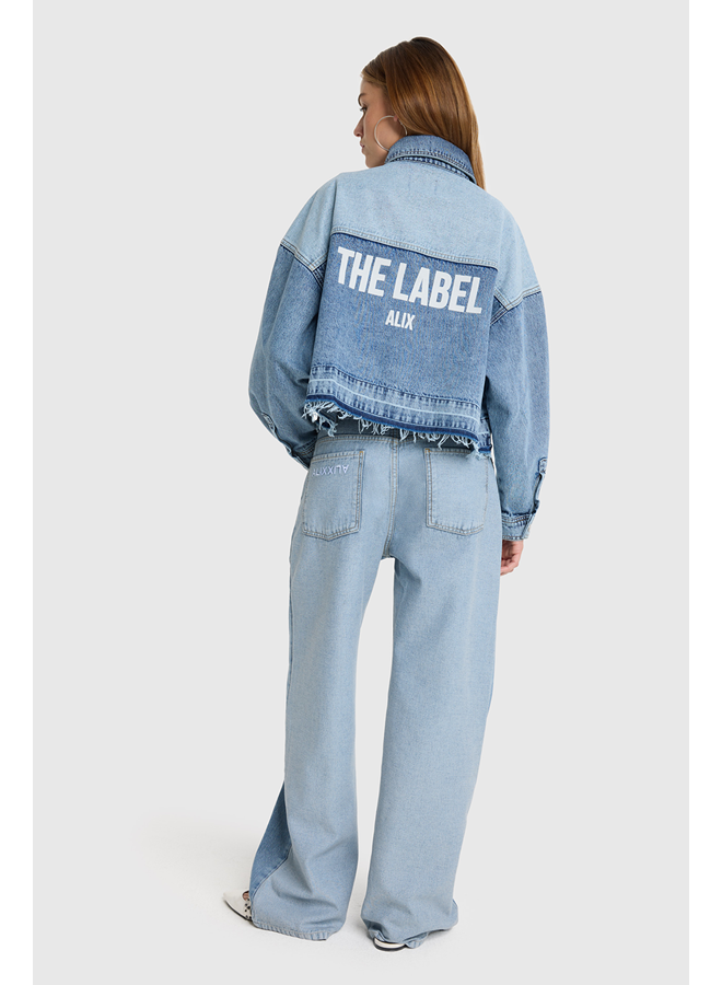 Mix Denim Pants Light Blue